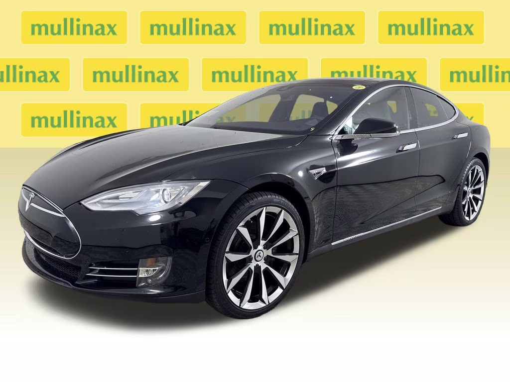 2015 Black Tesla Model S 85D AWD Hatchback
