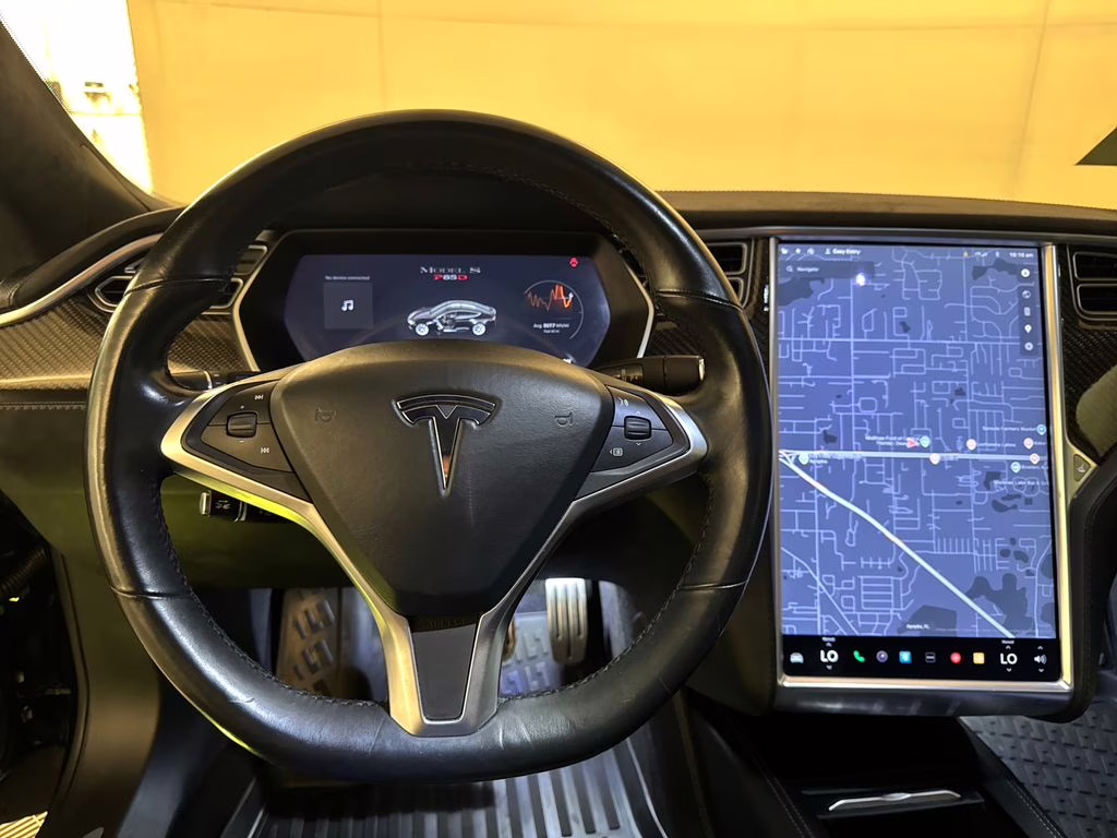 2015 Black Tesla Model S 85D AWD Hatchback