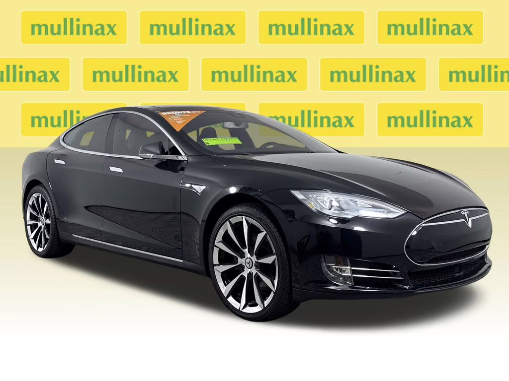 2015 Black Tesla Model S 85D AWD Hatchback