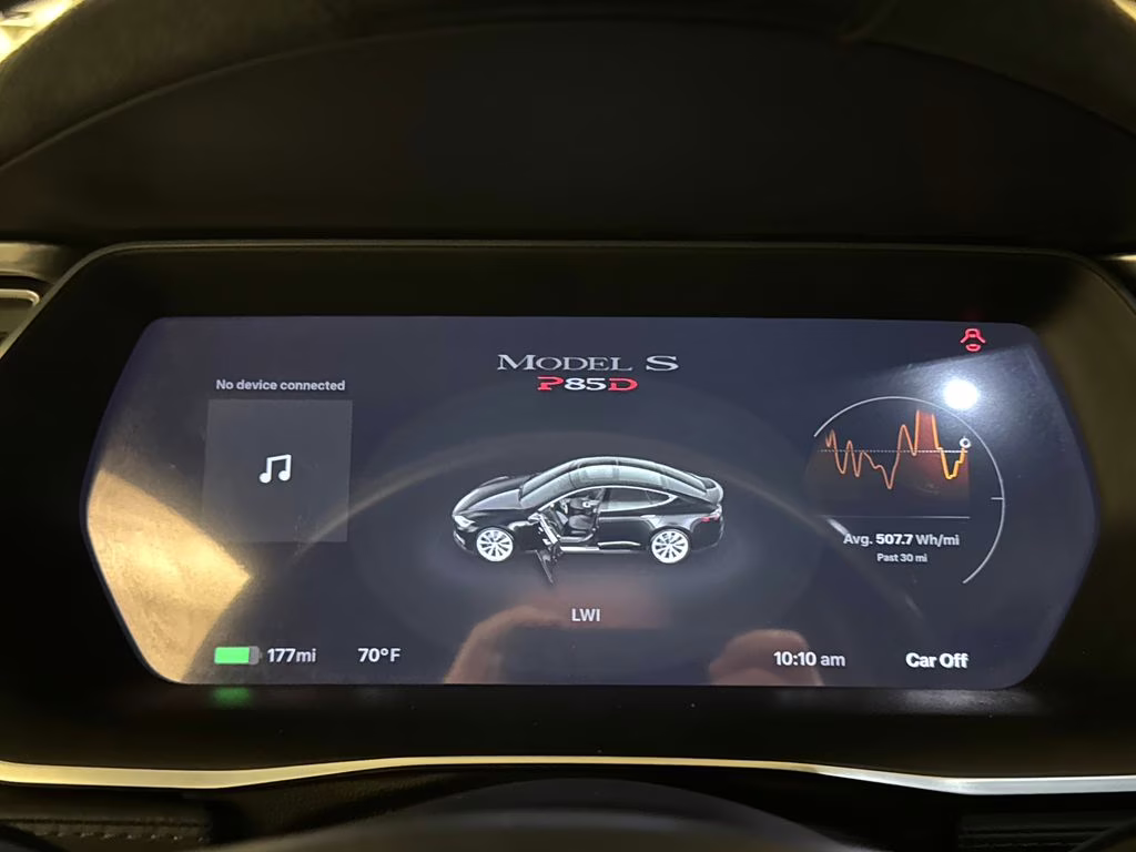 2015 Black Tesla Model S 85D AWD Hatchback