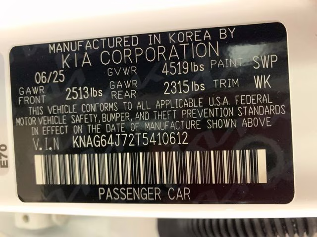 2026 Snow White Pearl Kia K5 GT-Line AWD Sedan