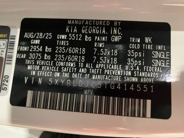 2026 Glacial White Pearl Kia Sorento S AWD SUV