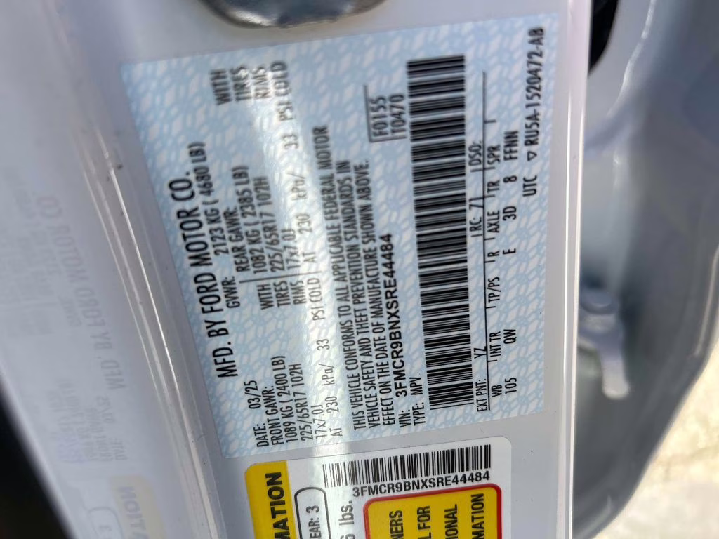 2025 Oxford White Ford Bronco Sport Big Bend 4X4 SUV