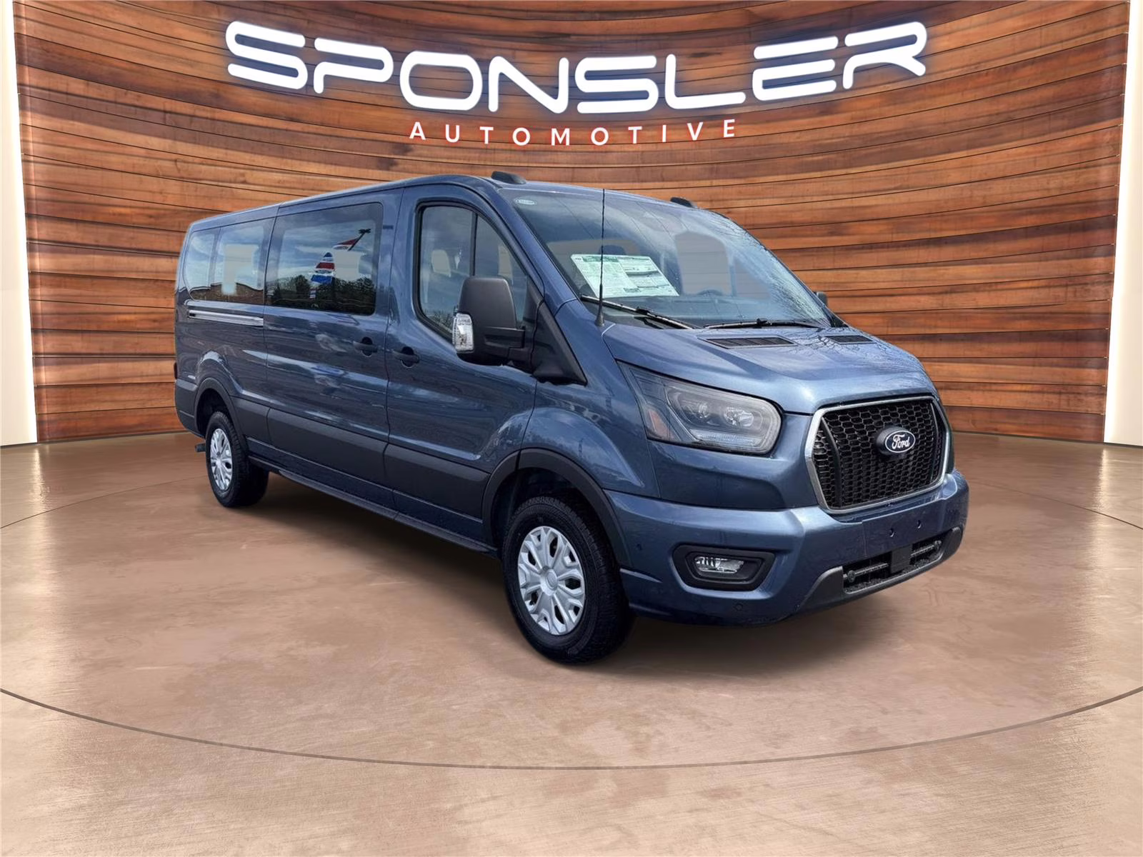 2026 Blue Metallic Ford Transit Passenger Wagon XLT RWD Van