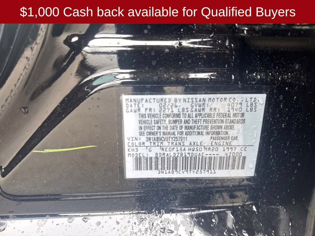 2026 Super Black Nissan Sentra SV FWD Sedan