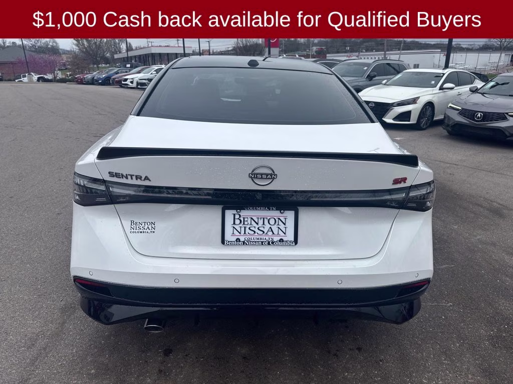 2026 Aspen White/Super Black Nissan Sentra SR FWD Sedan