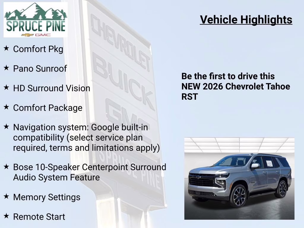 2026 Sterling Gray Metallic Chevrolet Tahoe RST 4X4 SUV
