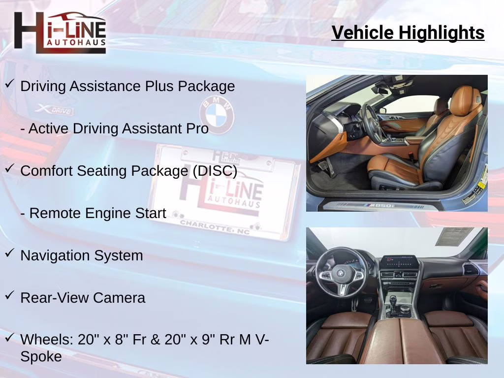 2019 Barcelona Blue Metallic BMW 8 Series M850i xDrive AWD Coupe