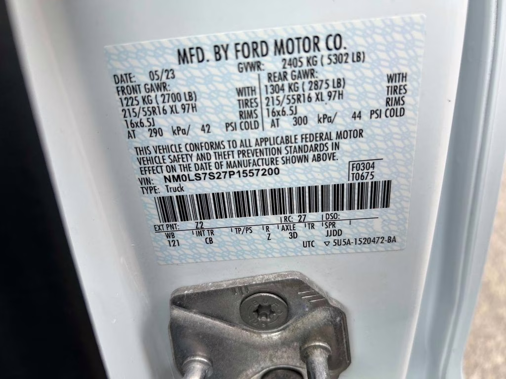 2023 Frozen White Ford Transit Connect XL FWD Van