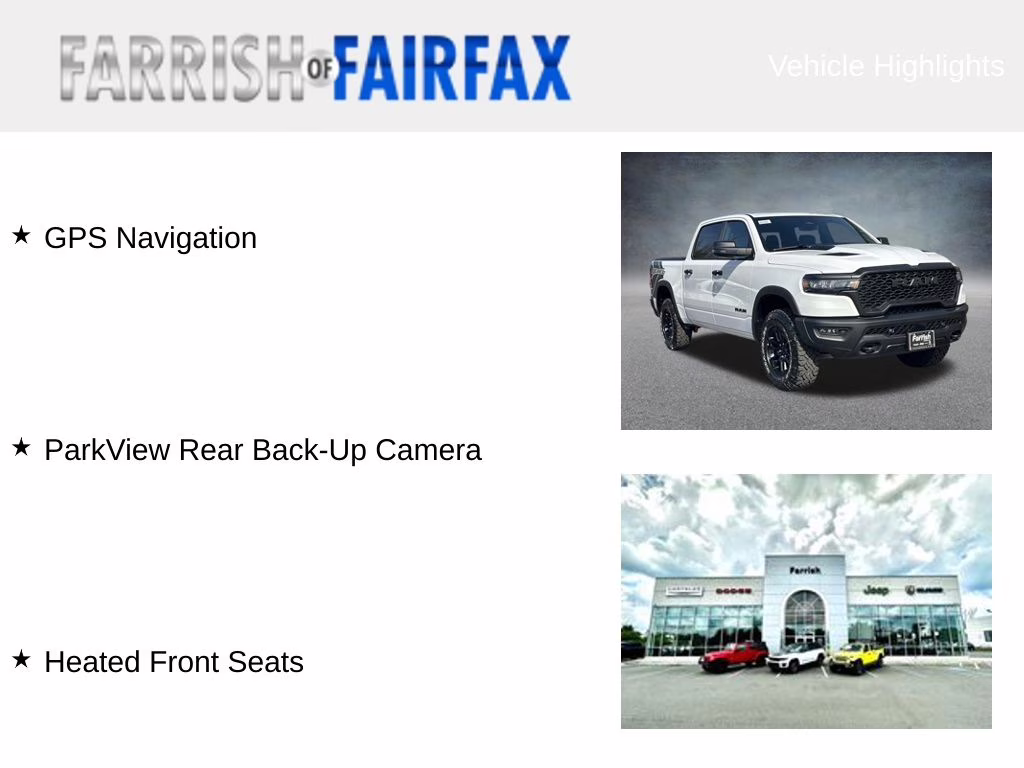 2026 Bright White Clearcoat Ram 1500 Rebel 4X4 Truck