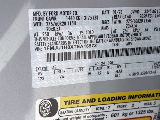 2026 Space Silver Metallic Ford Expedition Active RWD SUV