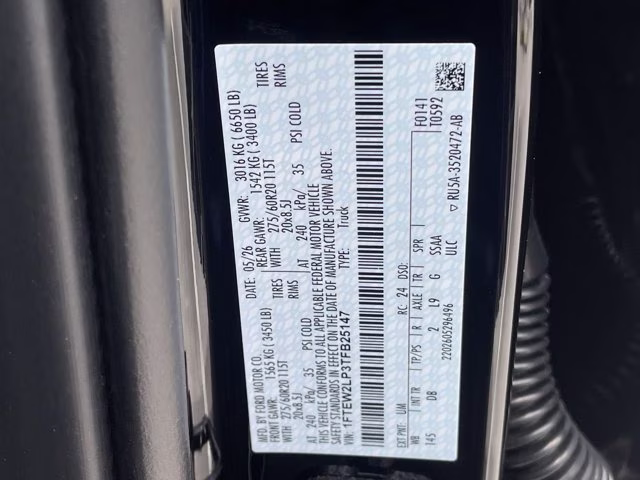 2026 Agate Black Metallic Ford F-150 STX 4X4 Truck