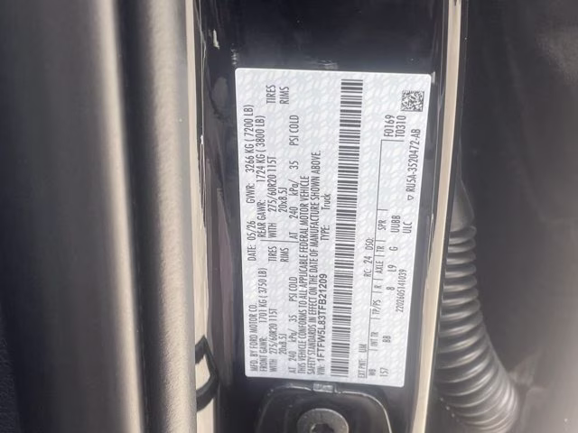 2026 Agate Black Metallic Ford F-150 LARIAT 4X4 Truck