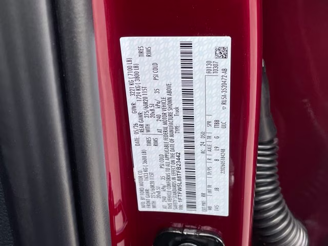 2026 Ruby Red Metallic Tinted Clearcoat Ford F-150 LARIAT 4X4 Truck