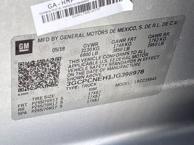 2018 Silver Ice Metallic Chevrolet Silverado 1500 Work Truck RWD Truck