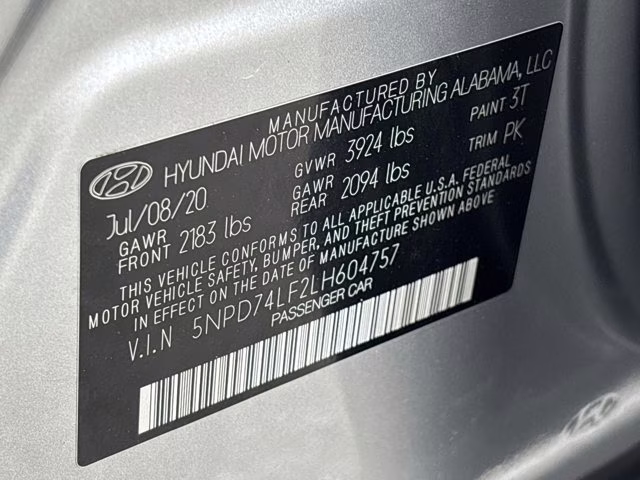 2020 Stellar Silver Hyundai Elantra SE FWD Sedan