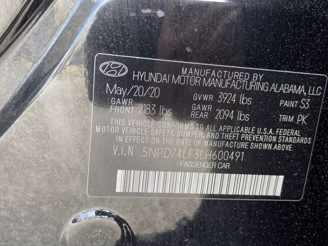 2020 Phantom Black Hyundai Elantra SE FWD Sedan