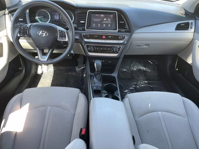 2018 Quartz White Pearl Hyundai Sonata ECO FWD Sedan