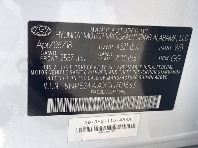 2018 Quartz White Pearl Hyundai Sonata ECO FWD Sedan