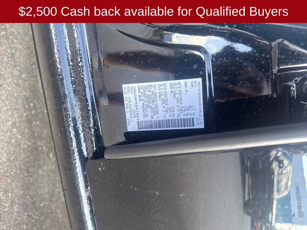 2026 Super Black Nissan Frontier S 4X4 Truck