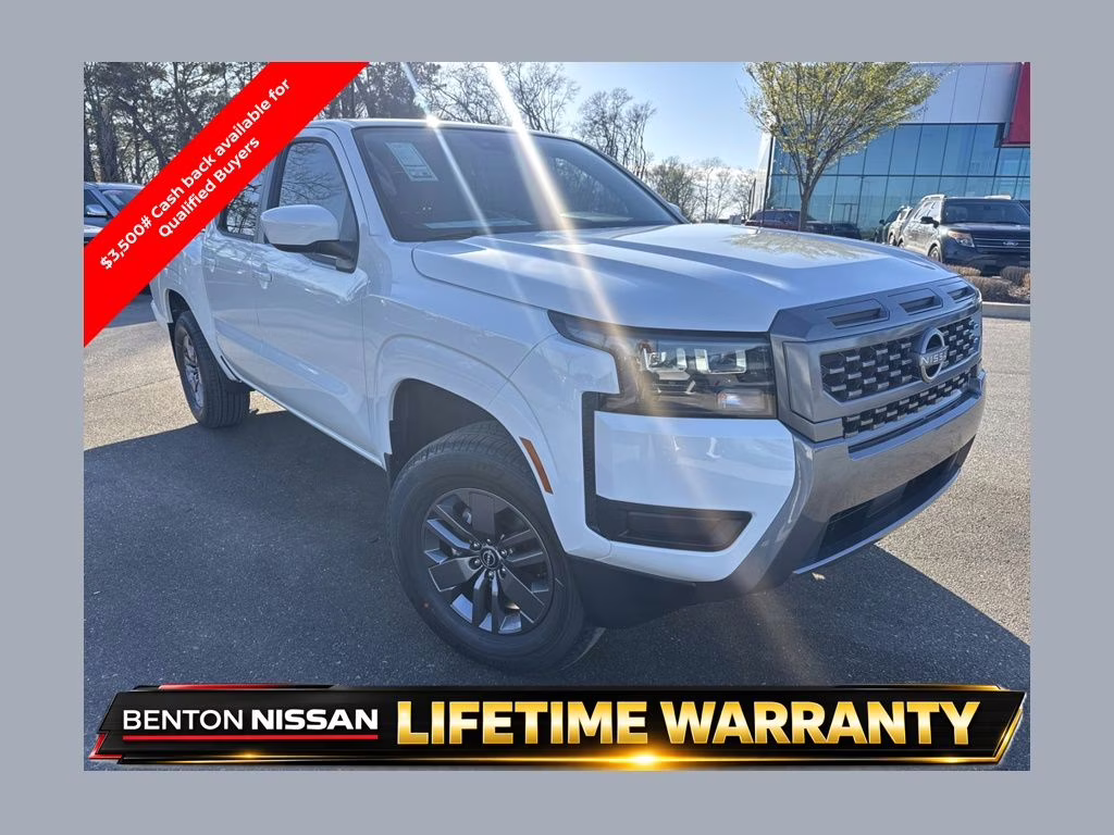 2026 Glacier White Nissan Frontier SV 4X4 Truck