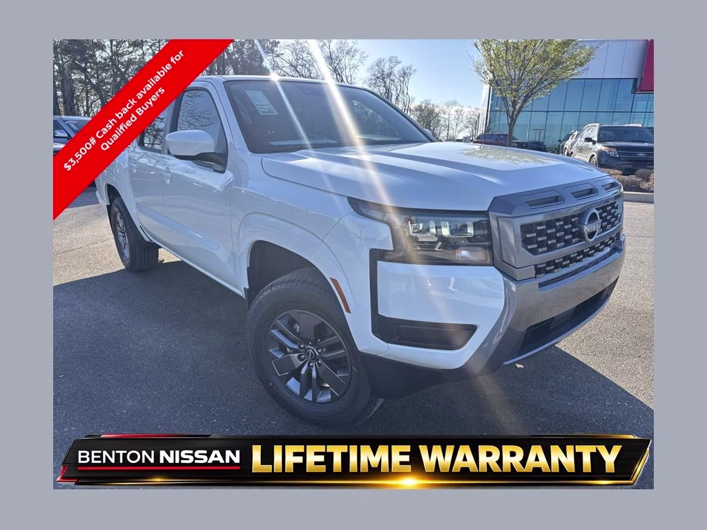 2026 Glacier White Nissan Frontier SV 4X4 Truck