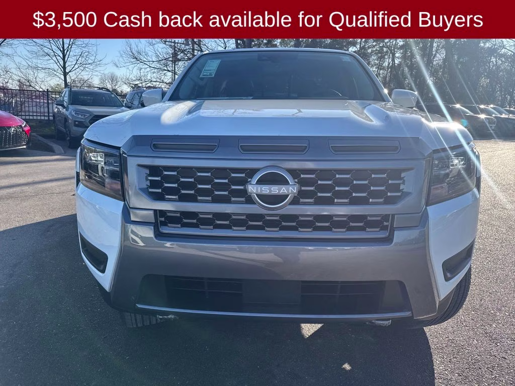 2026 Glacier White Nissan Frontier SV 4X4 Truck