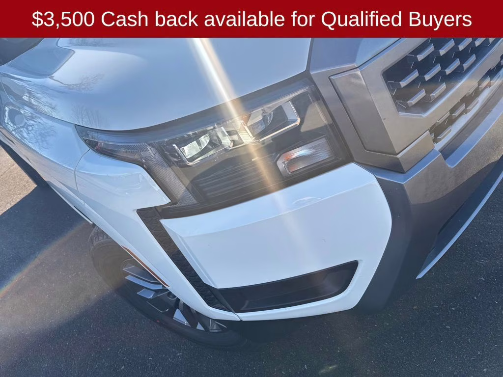 2026 Glacier White Nissan Frontier SV 4X4 Truck