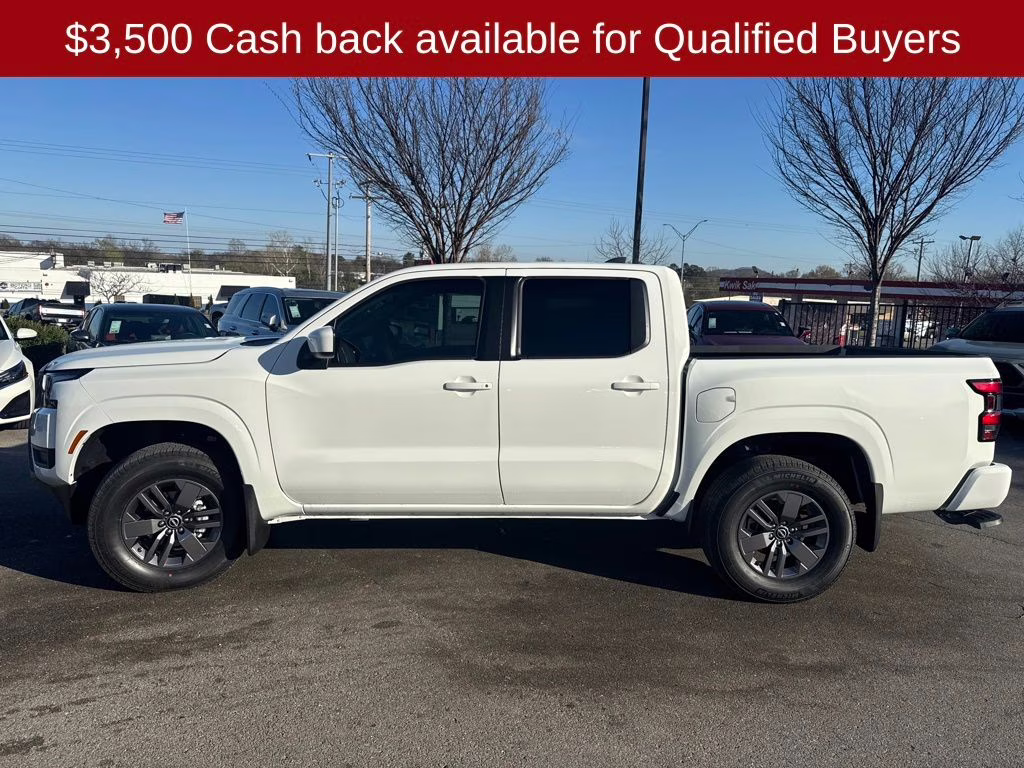 2026 Glacier White Nissan Frontier SV 4X4 Truck