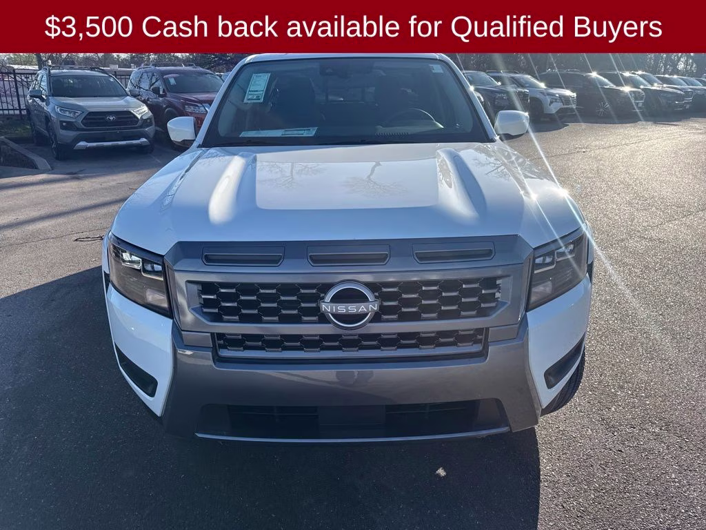 2026 Glacier White Nissan Frontier SV 4X4 Truck