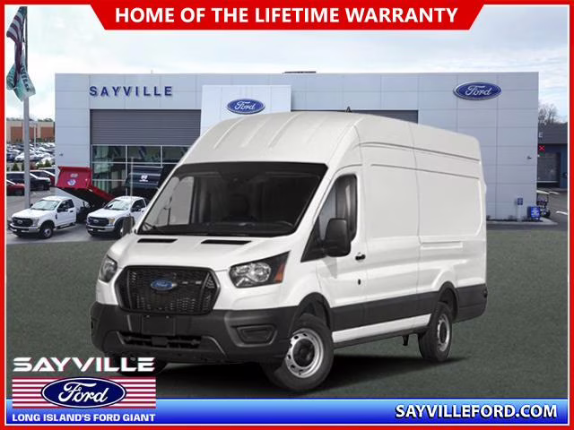 2026 Oxford White Ford Transit Cargo Van T-350 148 EL Hi Rf 9500 GVWR RWD RWD Van