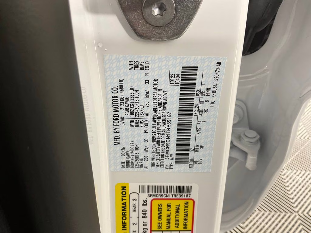 2026 Oxford White Ford Bronco Sport Outer Banks 4X4 SUV