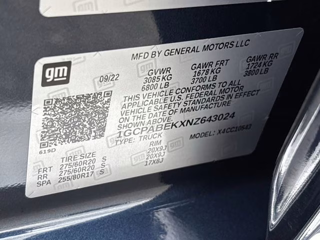 2022 Northsky Blue Metallic Chevrolet Silverado 1500 Custom RWD Truck