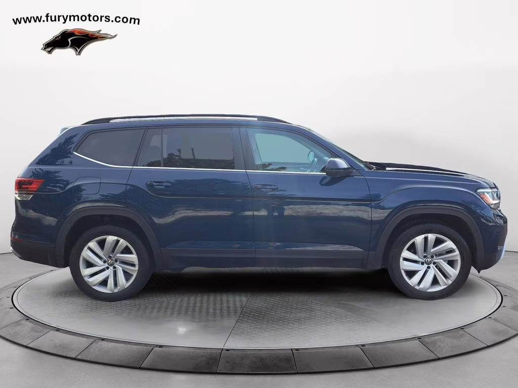 2021 Pacific Blue Metallic Volkswagen Atlas 3.6L V6 SE w/Technology AWD SUV