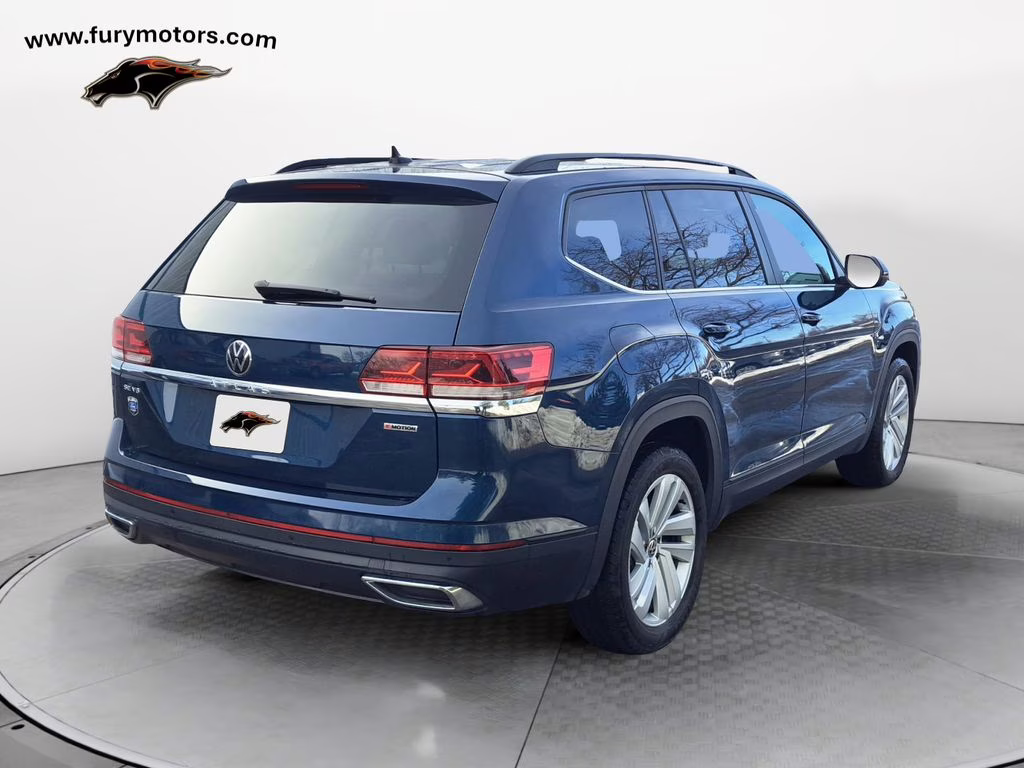 2021 Pacific Blue Metallic Volkswagen Atlas 3.6L V6 SE w/Technology AWD SUV
