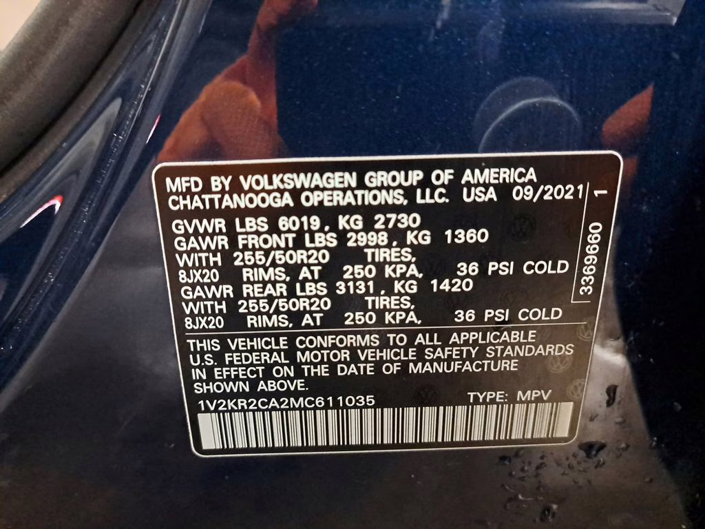 2021 Pacific Blue Metallic Volkswagen Atlas 3.6L V6 SE w/Technology AWD SUV