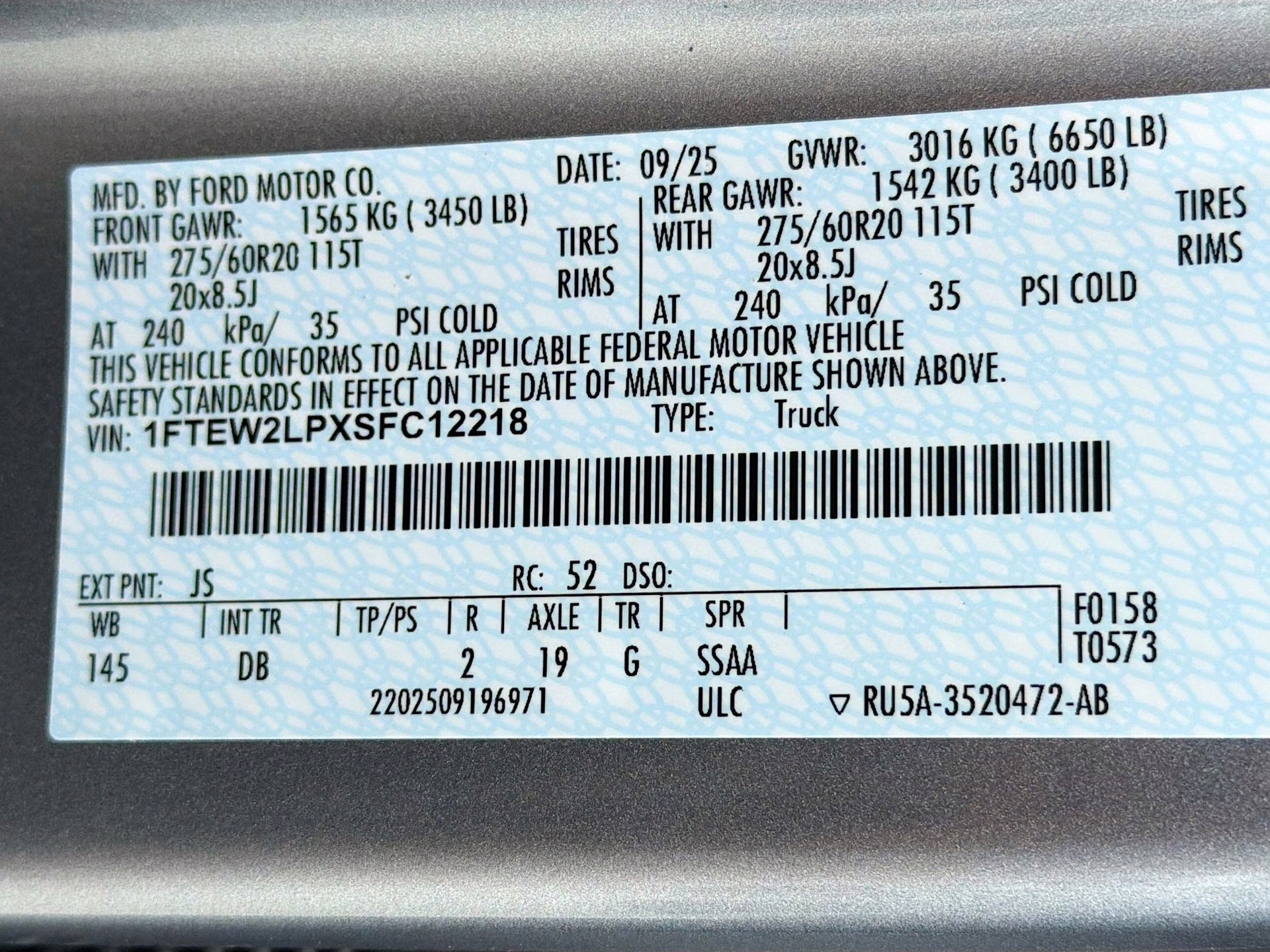 2025 Iconic Silver Metallic Ford F-150 STX 4X4 Truck