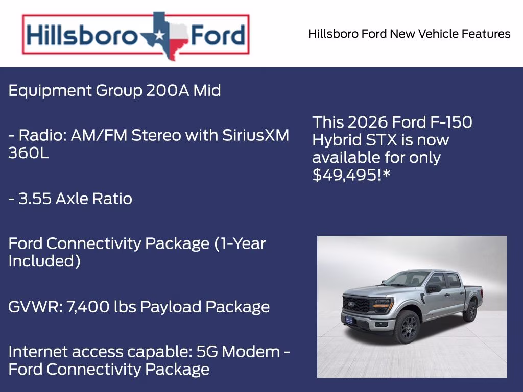 2026 Iconic Silver Metallic Ford F-150 STX 4X4 Truck
