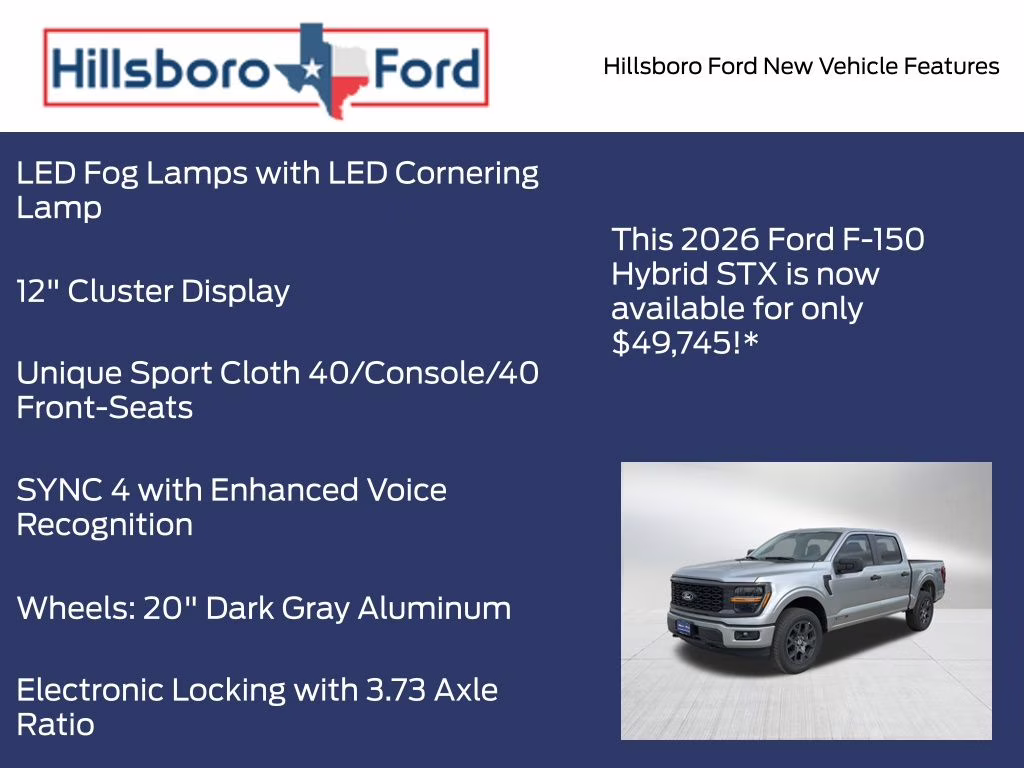 2026 Iconic Silver Metallic Ford F-150 STX 4X4 Truck