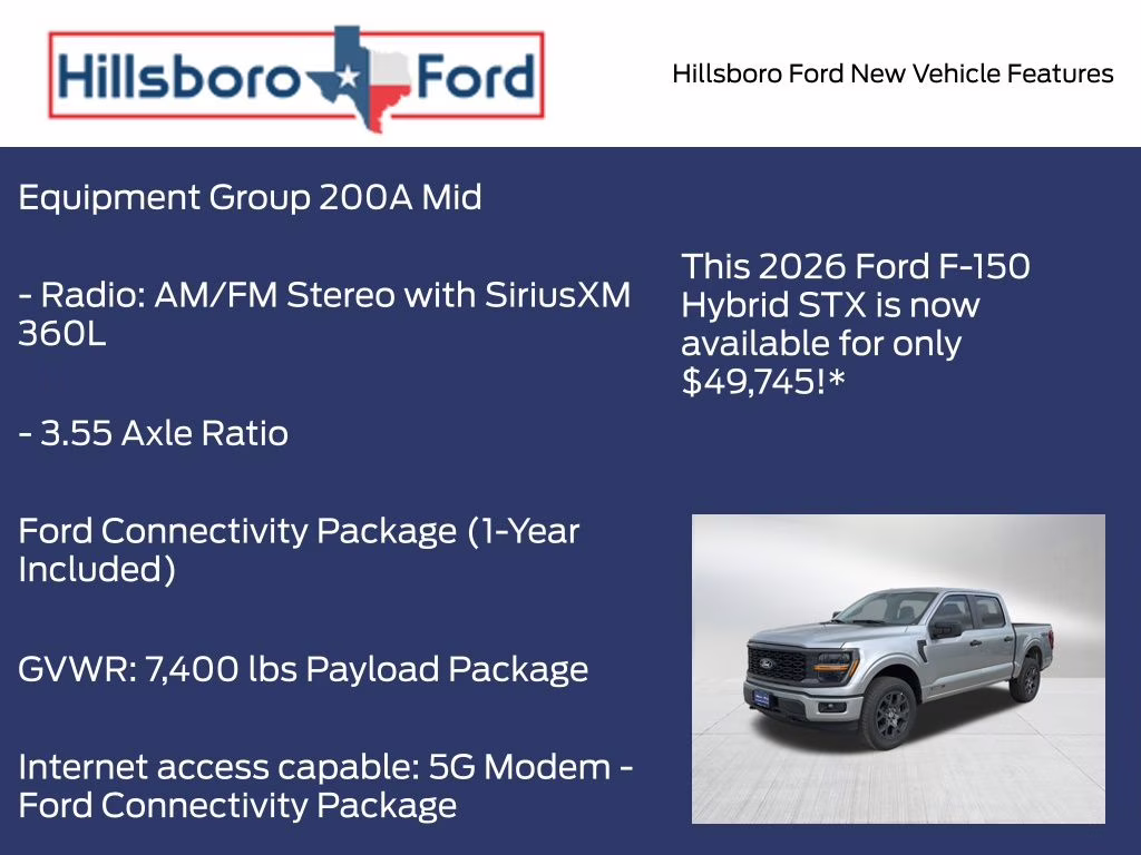 2026 Iconic Silver Metallic Ford F-150 STX 4X4 Truck