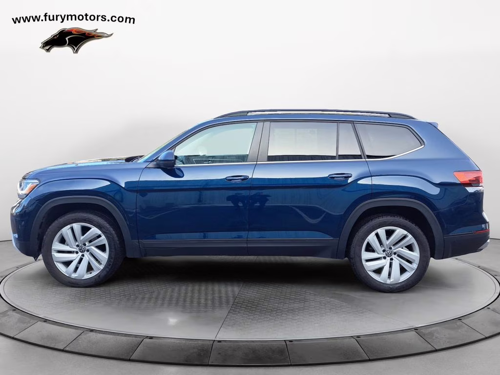 2021 Pacific Blue Metallic Volkswagen Atlas 3.6L V6 SE w/Technology AWD SUV