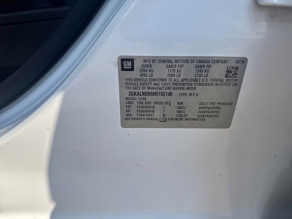 2017 Summit White GMC Terrain SLE-2 FWD SUV