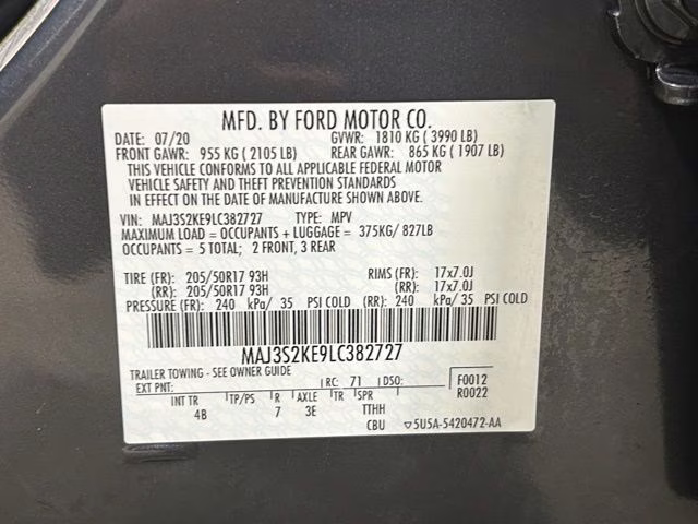 2020 Smoke Metallic Ford EcoSport Titanium FWD SUV