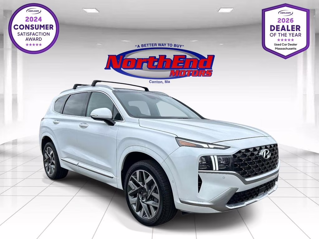 2022 Quartz White Hyundai Santa Fe Calligraphy AWD SUV