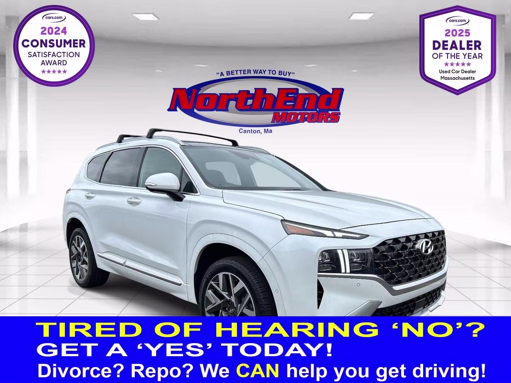 2022 Quartz White Hyundai Santa Fe Calligraphy AWD SUV