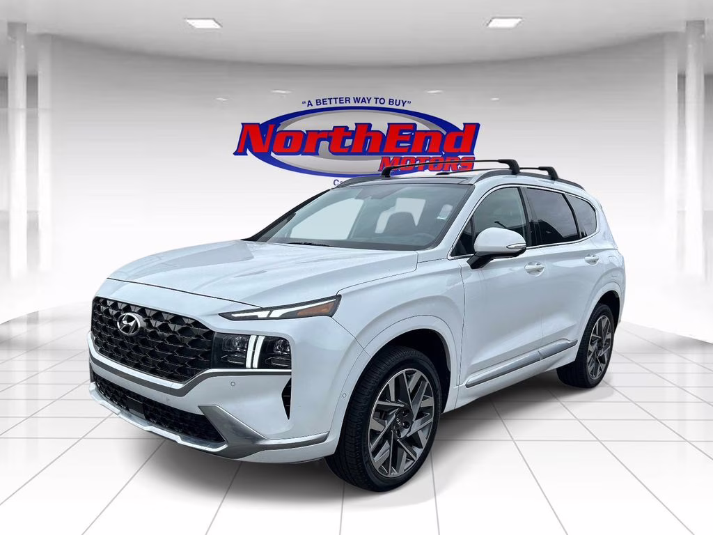 2022 Quartz White Hyundai Santa Fe Calligraphy AWD SUV