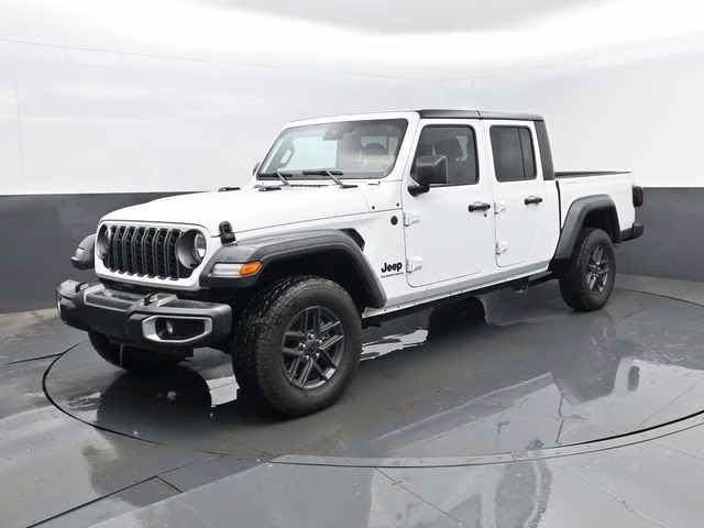 2025 Bright White Clearcoat Jeep Gladiator Sport S 4X4 Truck
