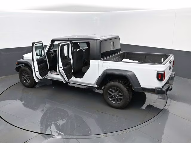 2025 Bright White Clearcoat Jeep Gladiator Sport S 4X4 Truck