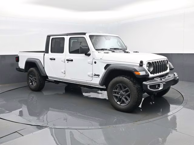 2025 Bright White Clearcoat Jeep Gladiator Sport S 4X4 Truck