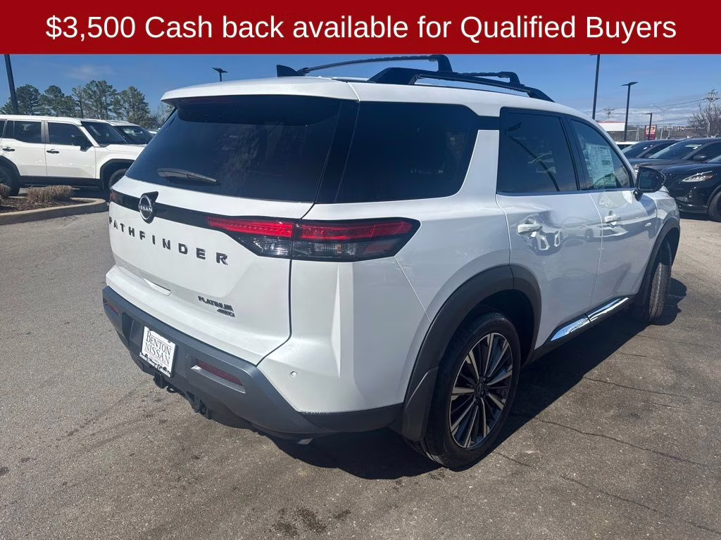2026 Everest White Pearl Tricoat Nissan Pathfinder Platinum 4X4 SUV